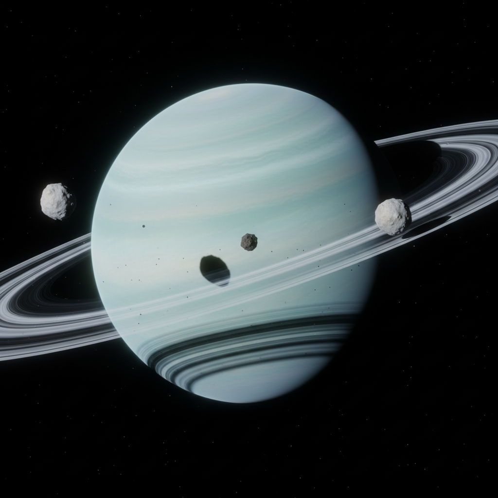 Webb Telescope Detects Uranus Moon Orbiting Near Ophelia and Bianca